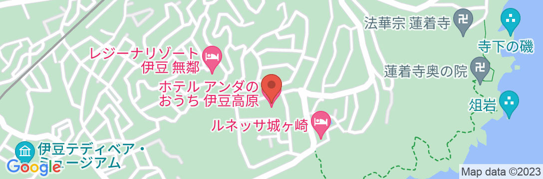 ホテル アンダのおうち 伊豆高原の地図