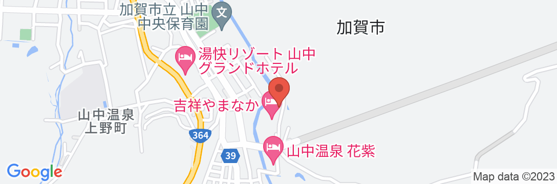 山中温泉 翠明 桂御園の地図