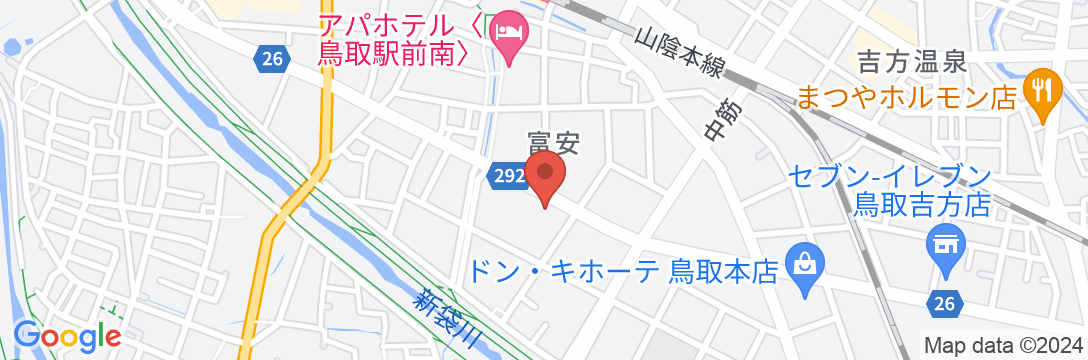 鳥取温泉 しいたけ会館 対翠閣の地図