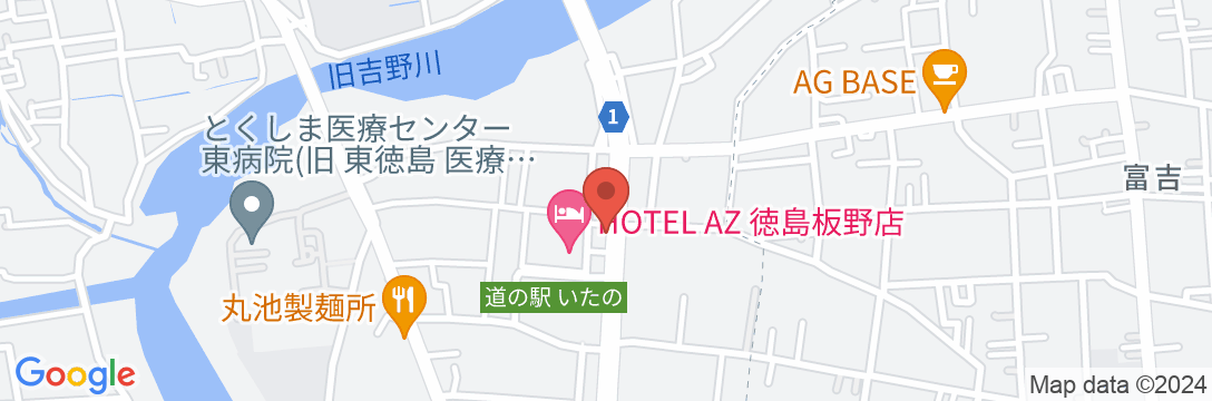 HOTEL AZ 徳島板野店の地図