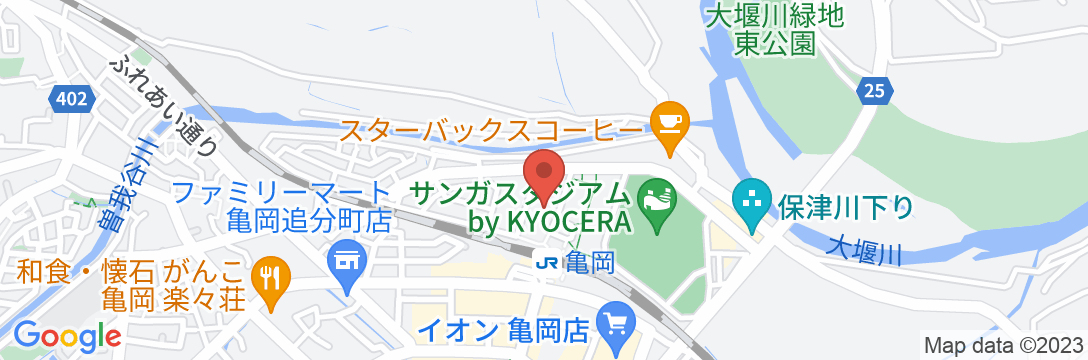 天然温泉 旅人の湯 ホテルルートイン京都亀岡駅前の地図