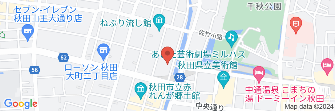 ホテルメルディア秋田の地図