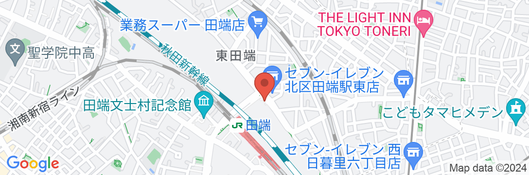 ホテルB4T田端(2023年11月17日開業)の地図