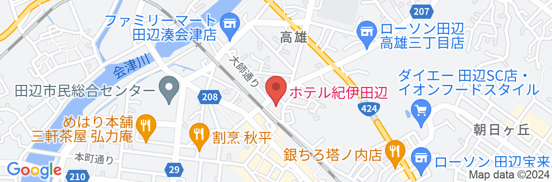 ホテル紀伊田辺の地図