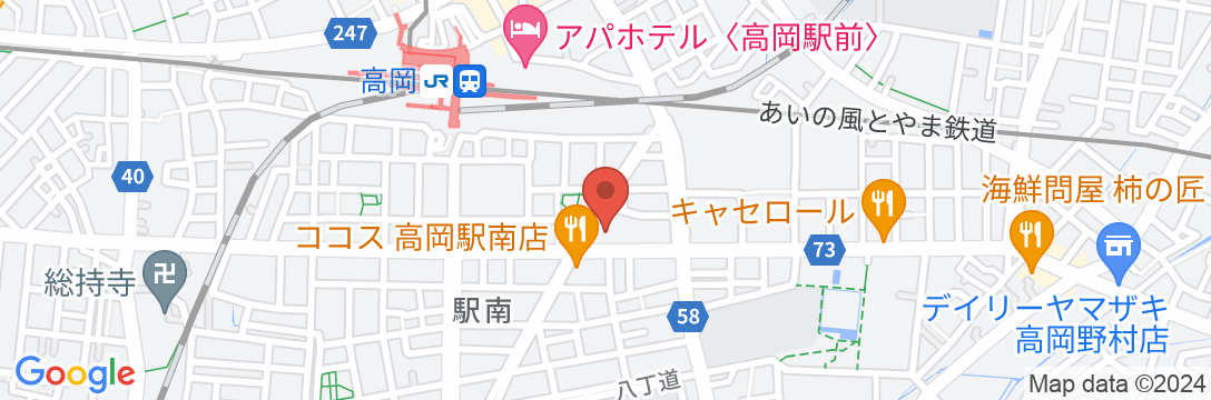 ホテルパークイン高岡の地図