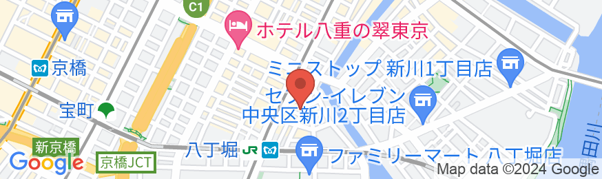 アパホテル〈八丁堀駅前〉(全室禁煙)の地図