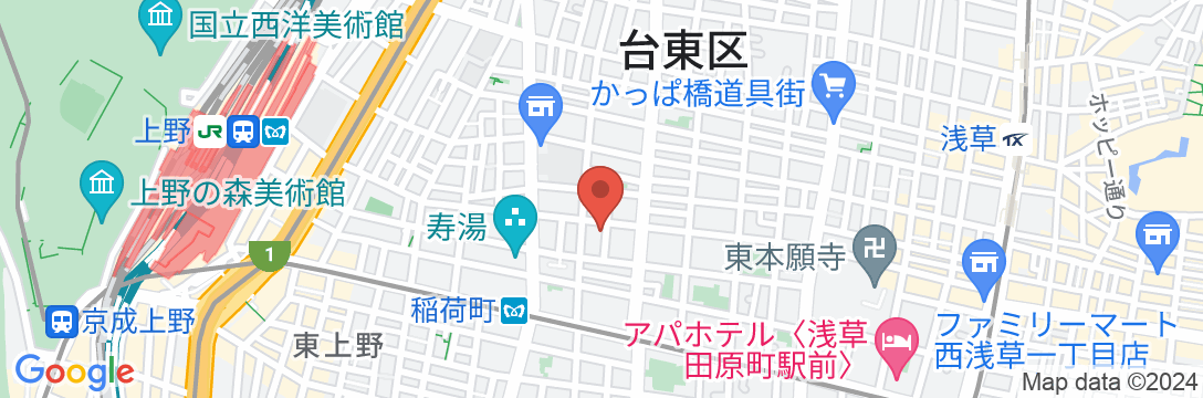ELE Hotel 東上野の地図