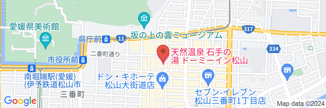 松山大街道 HOTELさくらの地図