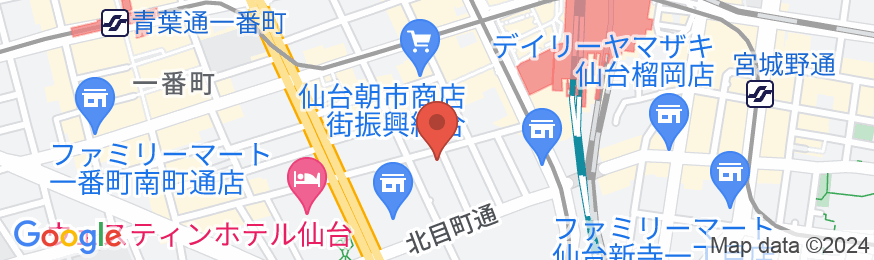 KOKO HOTEL 仙台駅前 South(2023年9月28日リブランドオープン)の地図
