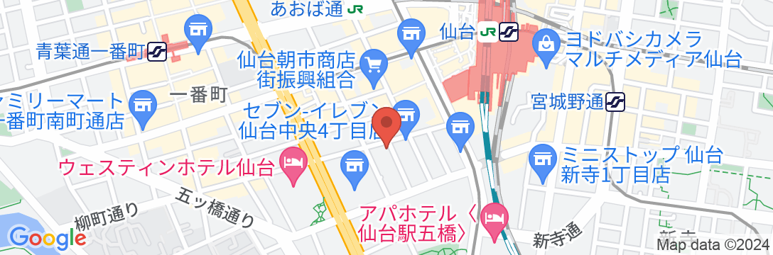 KOKO HOTEL 仙台駅前 Southの地図
