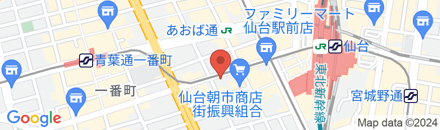 KOKO HOTEL 仙台駅前 West(2023年9月28日リブランドオープン)の地図