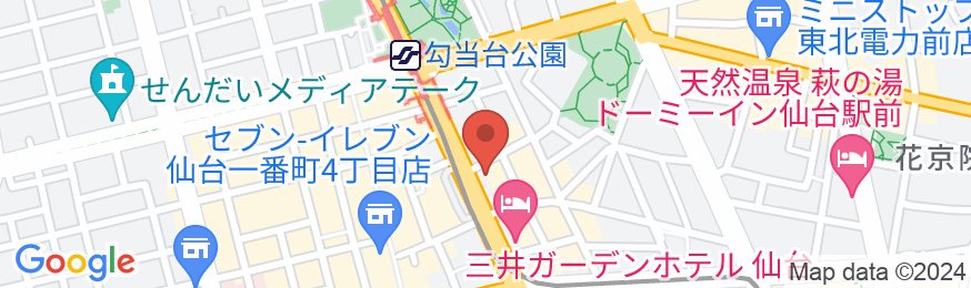 KOKO HOTEL 仙台勾当台公園(2023年9月28日リブランドオープン)の地図