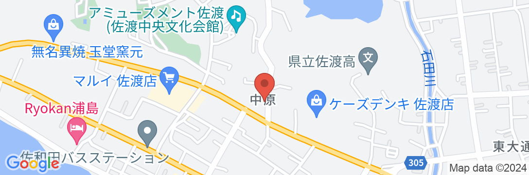 島のホテル<佐渡島>の地図