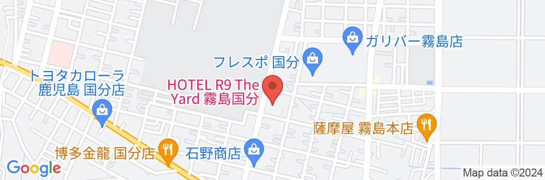 HOTEL R9 The Yard 霧島国分の地図