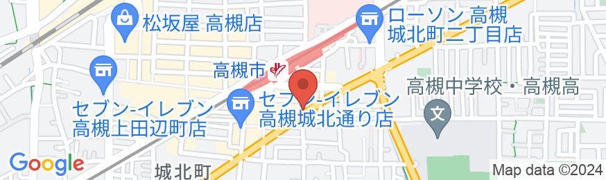 ホテルトレンド高槻(2023年9月30日オープン)の地図