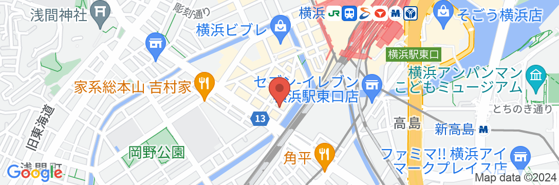 東横INN横浜駅西口の地図