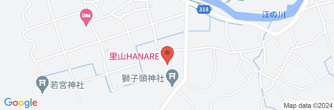 里山HANAREの地図