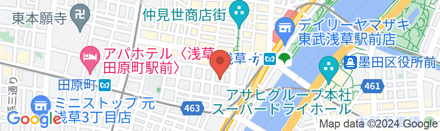 ホテルプラスホステル東京浅草1の地図