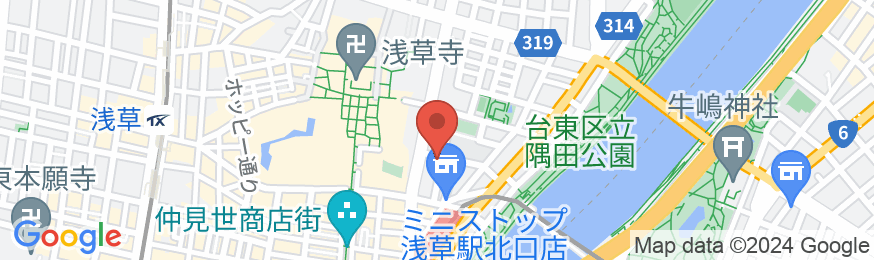 ホテルプラスホステル東京浅草2の地図
