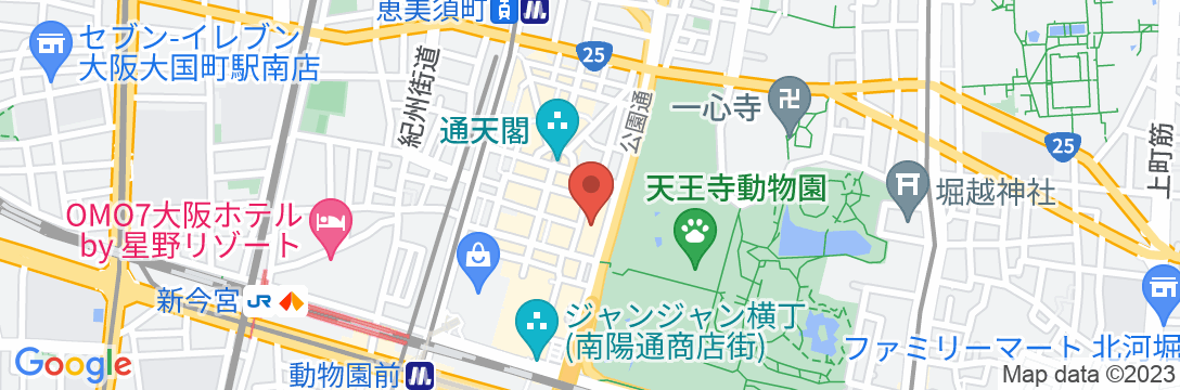 the b 大阪新世界(ザビー おおさかしんせかい) (2023年12月1日オープン)の地図