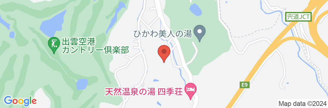 日本三美人の湯 湯元 湯の川の地図