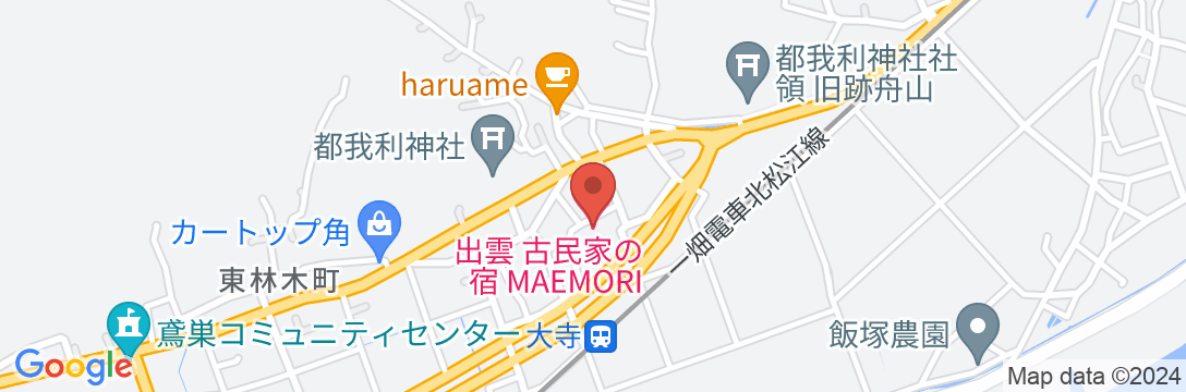 出雲 古民家の宿 MAEMORIの地図