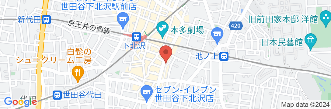 サウナ&カプセル ミナミ下北沢の地図