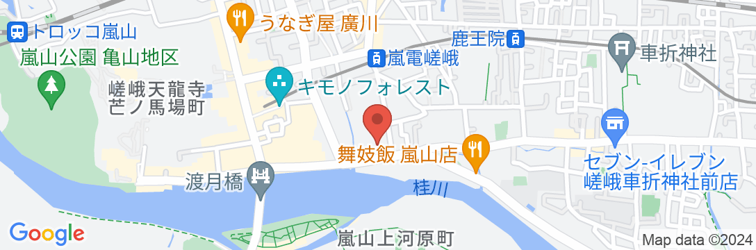 京都嵐山 花のいえの地図