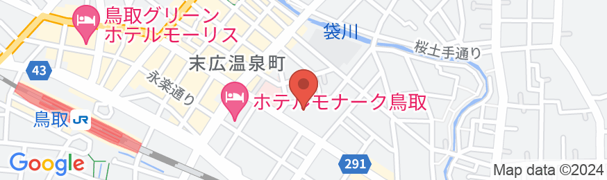 鳥取温泉 白兎会館の地図
