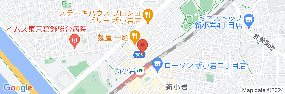 スマイルホテル東京新小岩(旧:新小岩パークホテル)の地図
