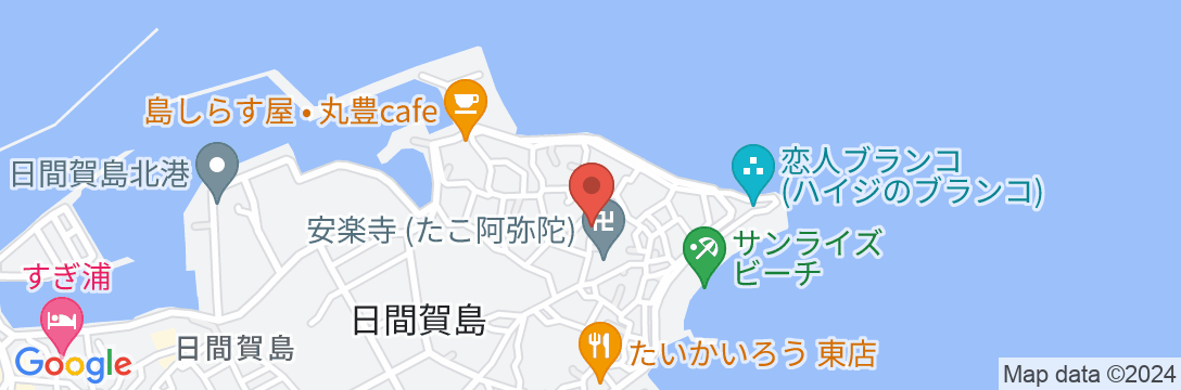 日間賀島 民宿・釣船 竹見荘の地図