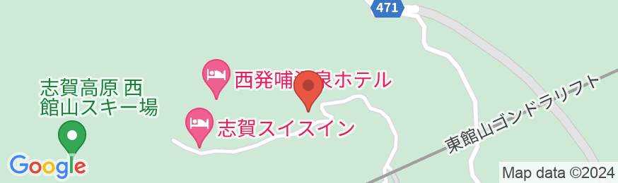 志賀高原発哺温泉 ホテルリバティ志賀の地図