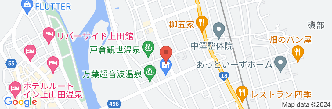戸倉上山田温泉 湯の宿 福寿草の地図