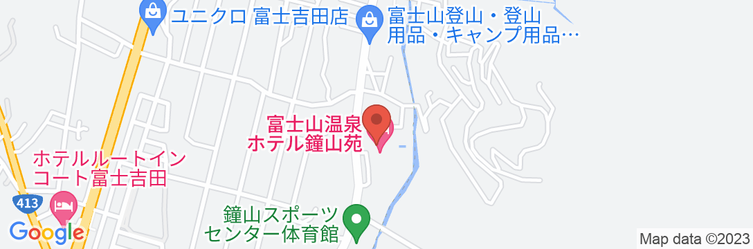 庭園と感動の宿 富士山温泉 ホテル鐘山苑の地図