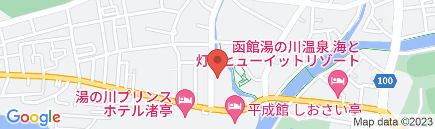 湯の川 純和風旅館 一乃松の地図