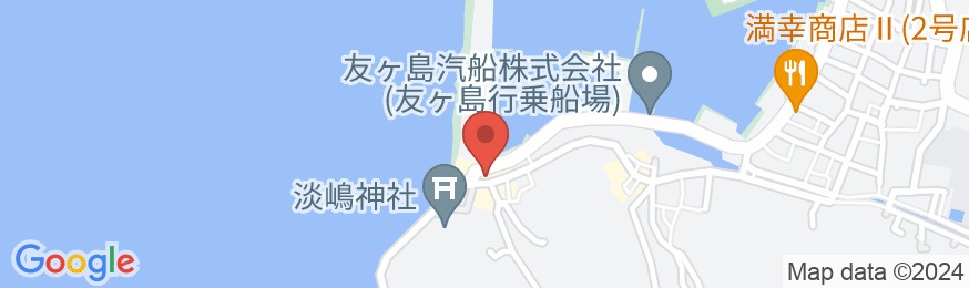 加太淡嶋温泉 大阪屋 ひいなの湯の地図