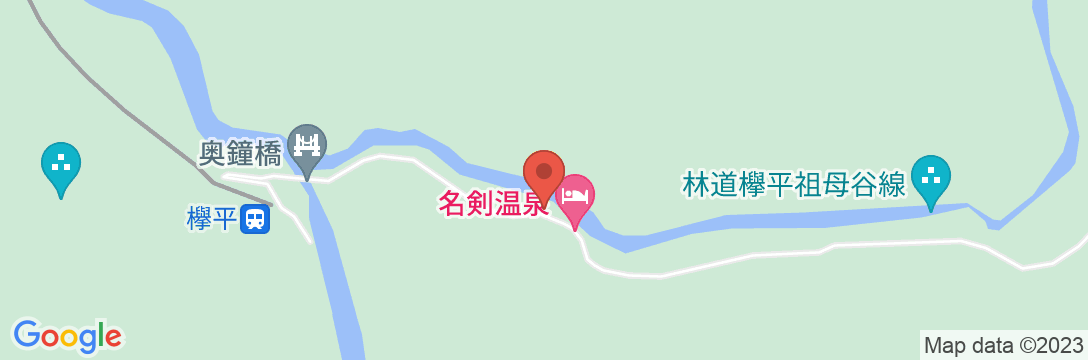 名剣温泉の地図