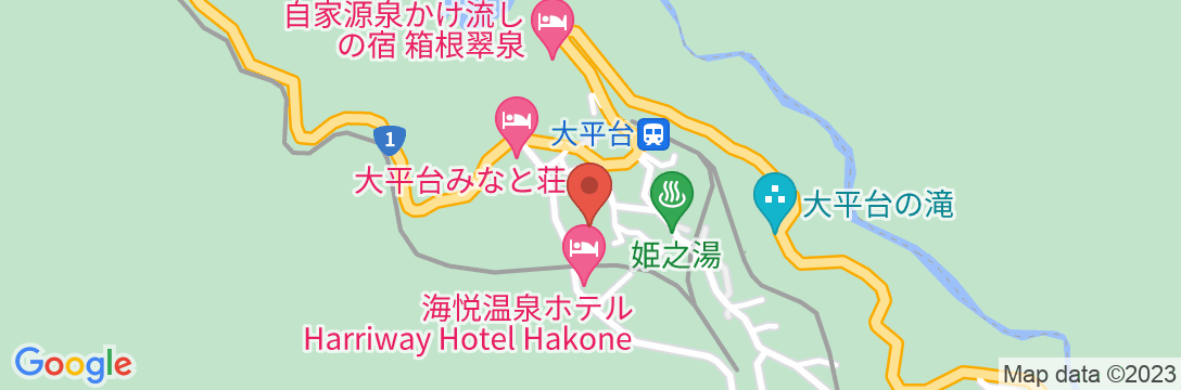 大平台温泉 たきい旅館の地図
