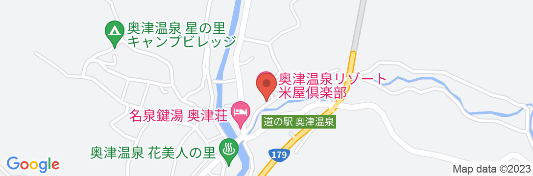 奥津温泉 奇蹟の湯 米屋倶楽部の地図