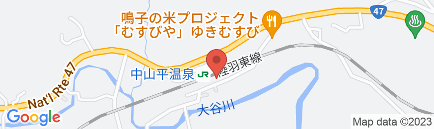 鳴子・中山平温泉 旅館 三之亟湯(さんのじょうゆ)の地図