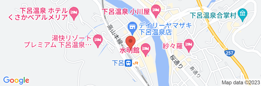 下呂温泉 睦館の地図