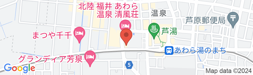 北陸 福井 あわら温泉 清風荘の地図