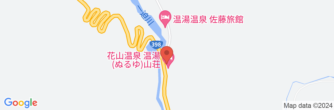 花山温泉 温湯山荘の地図