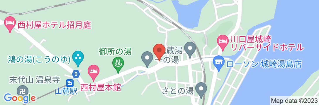 城崎温泉 網元の宿 蟹宿むつの屋の地図