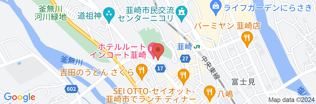 ホテルルートインコート韮崎の地図