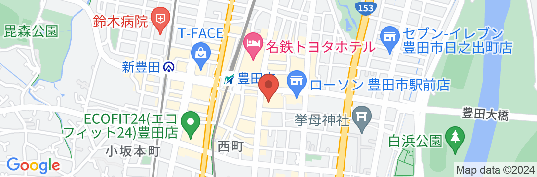 ホテルトヨタキャッスルの地図