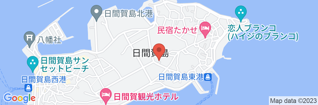 日間賀島 民宿 ひかりの地図