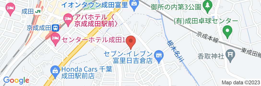 成田パークヒルズホテルの地図