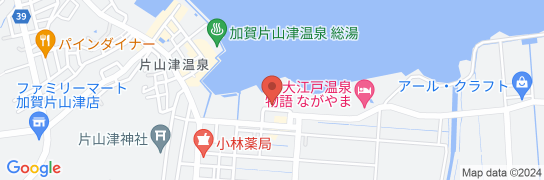 片山津温泉 加賀観光ホテルの地図