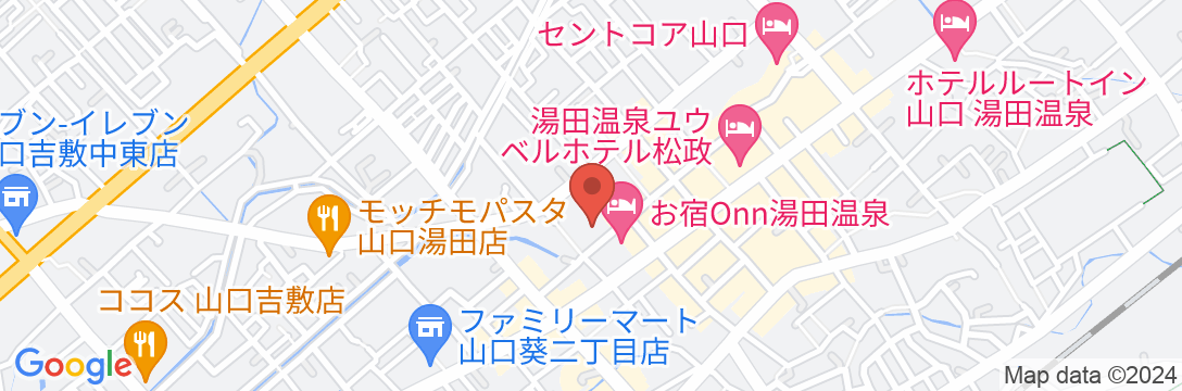 湯田温泉 ホテル喜良久(きらく)の地図